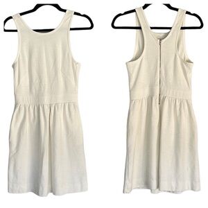 Madewell White Pierside Sleeveless Fit Flare Dress Cotton Blend Size XS
